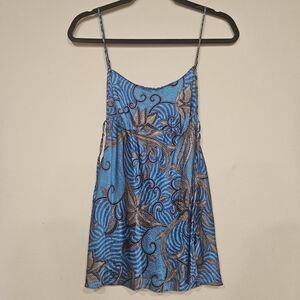 Vintage Silk Victoria's Secret Paisley Blue Slip